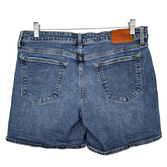 Lucky Brand Denim Shorts Women's Size 31 Blue Mid Rise Button Fly - Picture 5 of 7